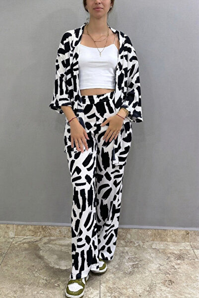Tam Moda Palazzo Trousers - Kimono Set Patterned