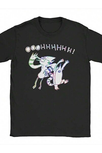 23ERVA Mordecai And Rigby Funny Chartoon New Arrival T Shirts Men Women Pure ...