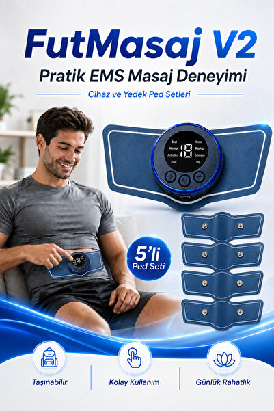 xolo Futmasaj V2 1 Cihaz 5 Yedek Ped Seti Pratik Ems Masaj Kas Cihazı Kelebek