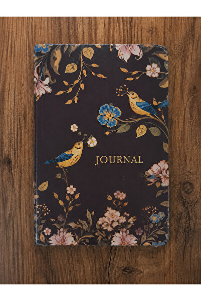 Midnight Floral Bullet Journal A5 224 Sayfa 90 gr Ivory Noktalı Sert Kapak Defter