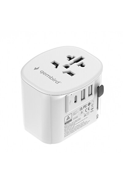 Gembird ADAPTOR GEMBIRD, universal, conectori: US/UK/EU/AU, 1x USB Type-C 15W...