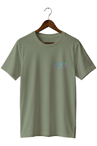 remonz Widi Minimal Logo Printed Unisex T-Shirt Cotton Crew Neck Basic Casual...
