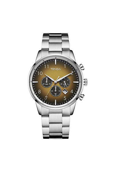 TRNDA Men's Stainless Steel Watch, Gradient Cedar Brown Dial | Trn-Ss43