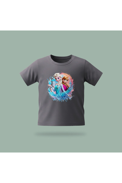 Erays Home Children's Elsa Frozen Crystal Water Magic Patterned Printed T-Shi...