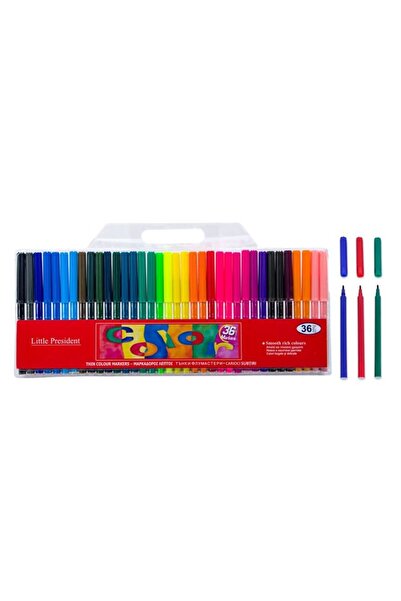 BAMI NETWORK Set carioci varf subtire 36 culori desen creativ copii