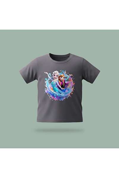 Erays Home Children's Elsa Frozen Magic Ice Wave Pattern Printed T-Shirt 100%...