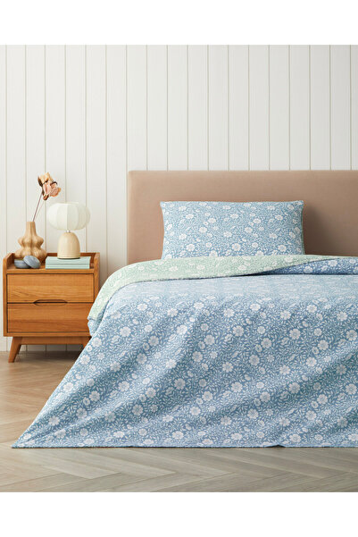 English Home Floria Kolay Ütülenir Çarşaflı Tek Kişilik Nevresim Takımı 160x2...