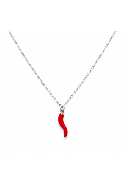 Venus Design Steel Italian Horn (Pepper) Luck Necklace