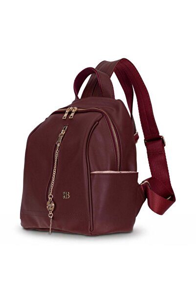 BloominBag Burkley Aveline Bordeaux Wine Pu Leather Women's Backpack