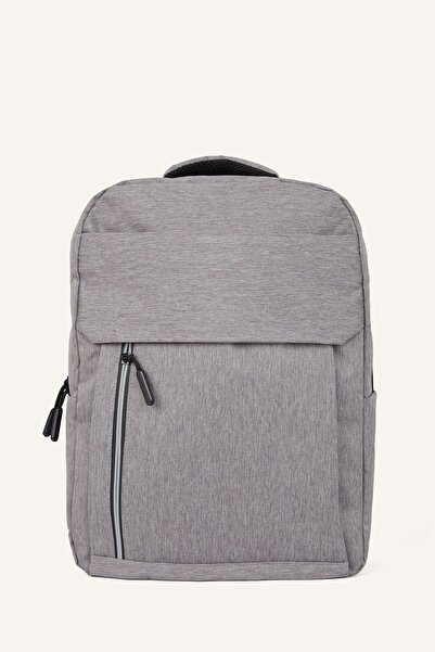 DeFacto Textured Men's Backpack with Vertical Front Pocket H9239Axns