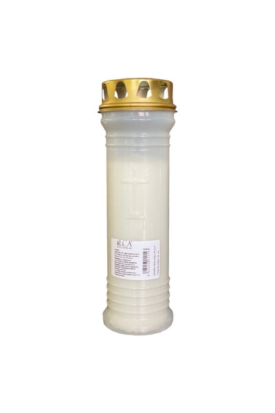 LCA Set 3 x Candela Alba Italia cu Capac Anti-vant, 120 Ore