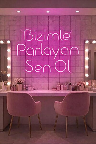NEON LED KAYSERİ BİZİMLE PARLAYAN SEN OL NEON LED YAZI