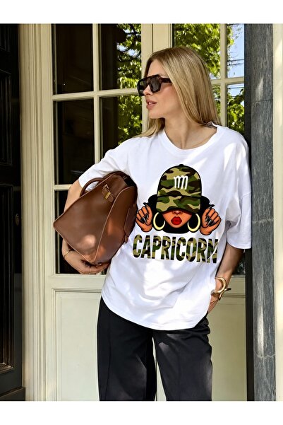 Generic Brand Capricorn Cartoon with Camo Hat,100% cotton,back to school,ever...