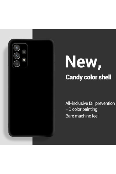 Choice86 A32 5G black Liquid Silicone Case For A52 A52s A72 A33 A53 A73 A12 A...