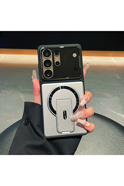 Choice28 Galaxy S26 Ultra White Luxury Invisible Mirror Protection Kickstand ...