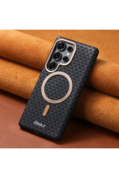 Choice9 Galaxy S25 Ultra Black For Magsafe Magnetic Luxury Solid Color Triang...