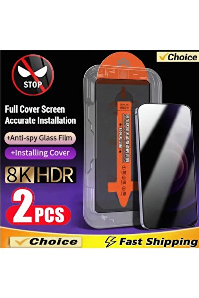 Choice16 iPhone 15 Pro Anti Peeping 2PCS black 2Pack Dust Free Privacy Screen...