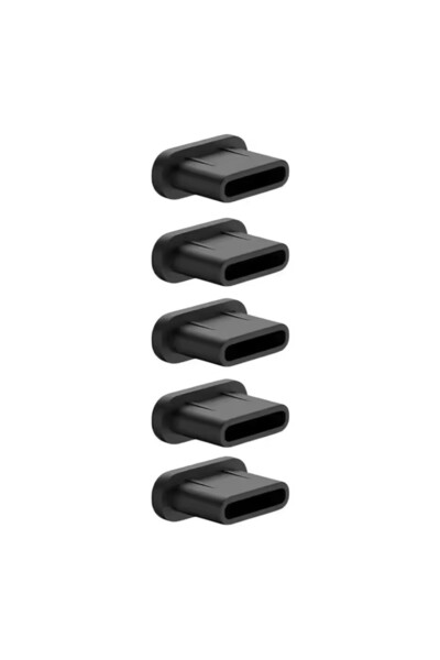 Choice8 Black-5X Silicone Dust Plugs Type C Charging Port Protector Stopper C...