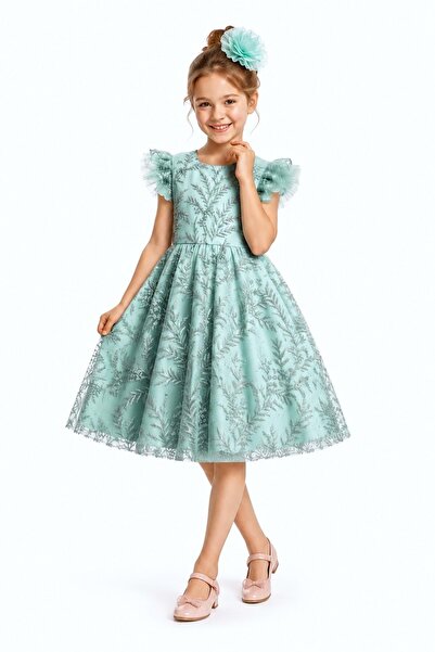 Mnk Baby&Kids Floare Girl's Evening Dress M00850 Mint Green