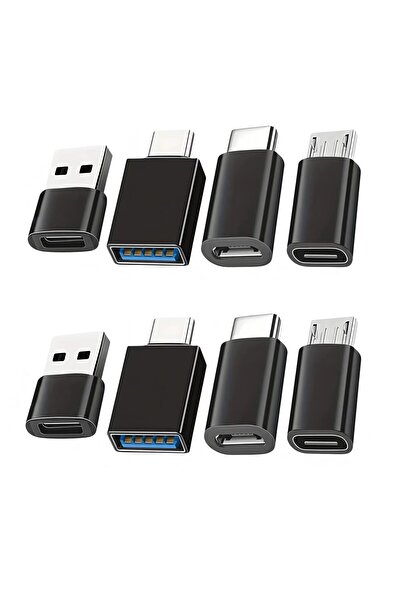 Choice Black8Pieces 8pcs USB to USB C Adapter, USB Type C Female to USB Adapt...