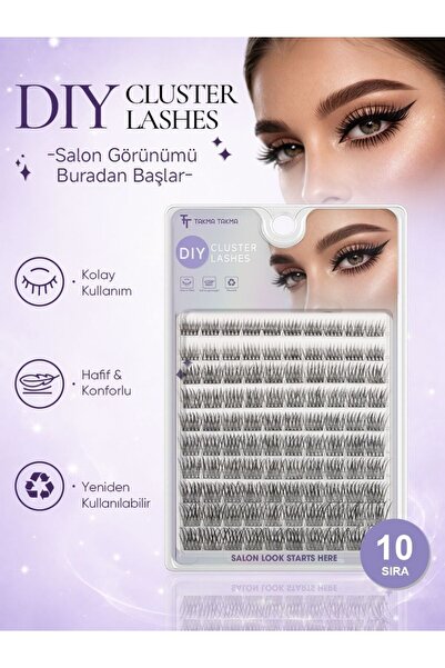 Takma Takma Takma Kirpik Fox Eye Demet Kirpik 10 Sıra İpek Kirpik Etkisi Nova...