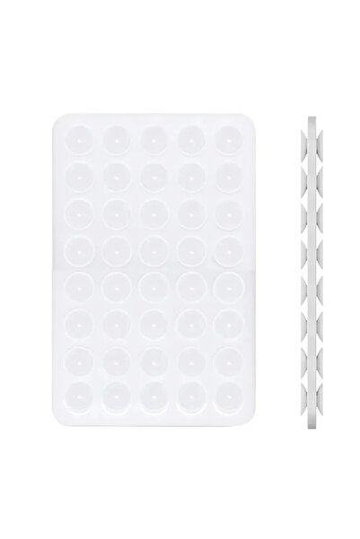choice2 white-40 Double Sided Silicone Suction Cup Phone Case Detachable Stan...