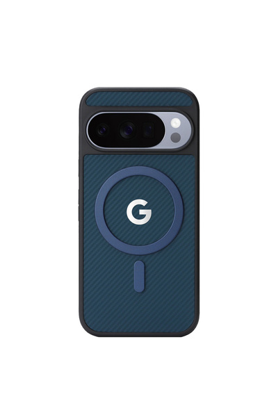 Choice20 For Pixel 10 Pro Blue High End Carbon Fiber Texture Leather Phone Ca...