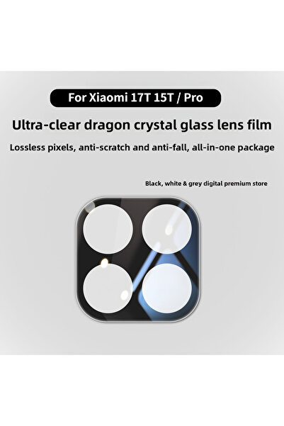 choice2 Xiaomi 15T Pro 3Pcs Black 3PCs 9H 3D HD Lens Film for 17T 15T Pro Ult...