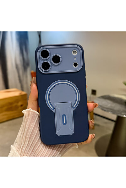 Choice47 iPhone 14 Pro Navy Blue Luxury Fold Stand Holder Magnetic For Magsaf...