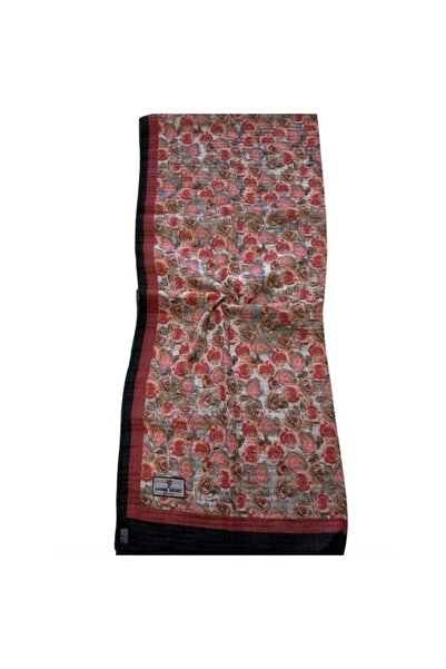 SHAWL SECRET Σάλι με σχέδιο λουλουδιών Glamour Claret Red 54268