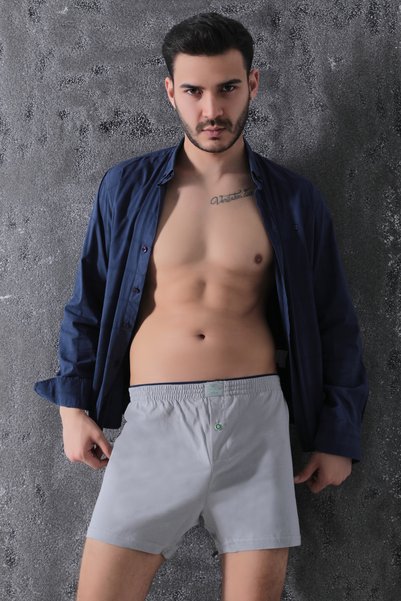 ELİT zümrüt Shock Men's Cotton Buttoned Terry Waist Boxer 3-Pack