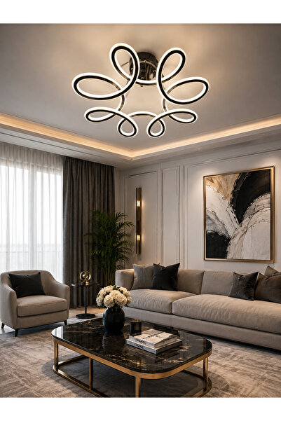 SimaAvize 3 Renk Kumandalı Modern LED Avize – Şık ve Dekoratif Tasarım
