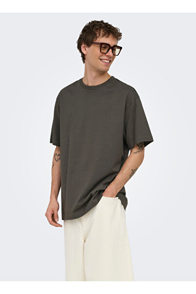 Only & Sons Coffee Men's T-Shirt 22022532 Onsfred Life Ss Tee Noos
