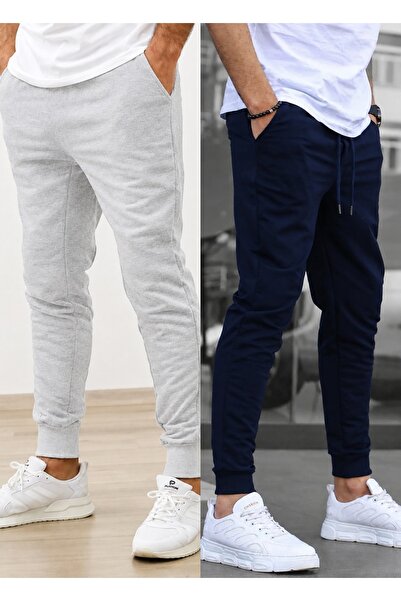TORUK MAKTO Set de 2 pantaloni de trening unisex cu tiv cu nervuri Jogger, cu...