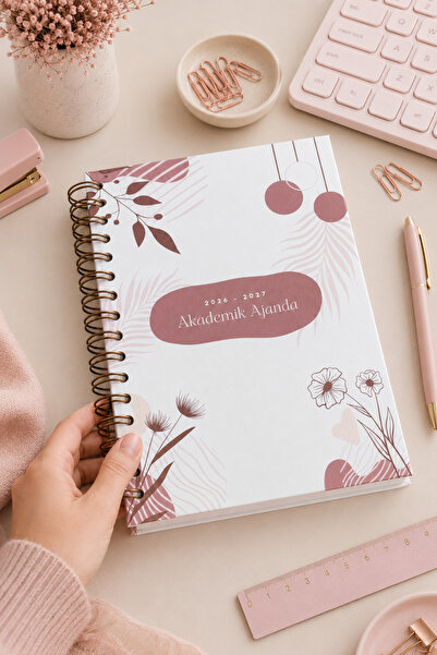 Fobinote 2026-2027 A5 Spiral-Bound Academic Weekly Planner 17 Months - Bohemian