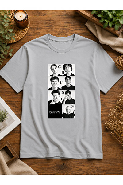 NUATEX Unisex Regular Kalıp CRUSH Özel Tasarım Baskılı Pamuklu Penye T-shirt ...