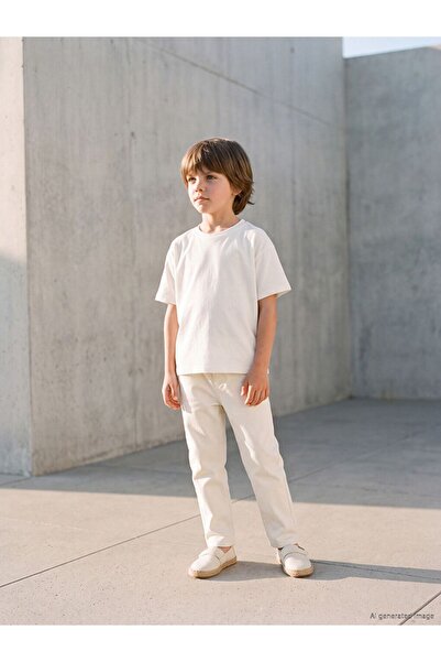LC Waikiki Lcw Kids Beige Regular Fit Boys Gabardine Trousers