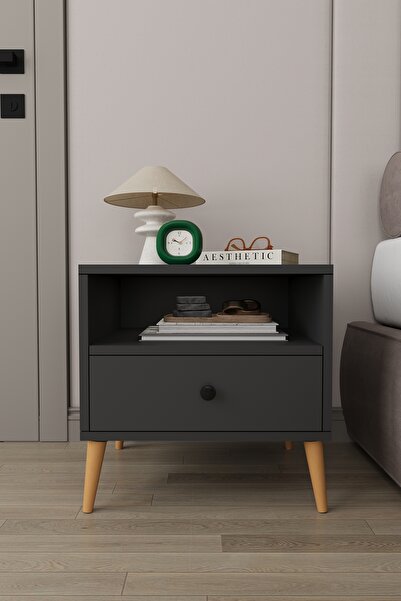 asratrend Modern Çekmeceli Komodin Şifonyer %100 MDF Çok Amaçlı Organizer KMD02