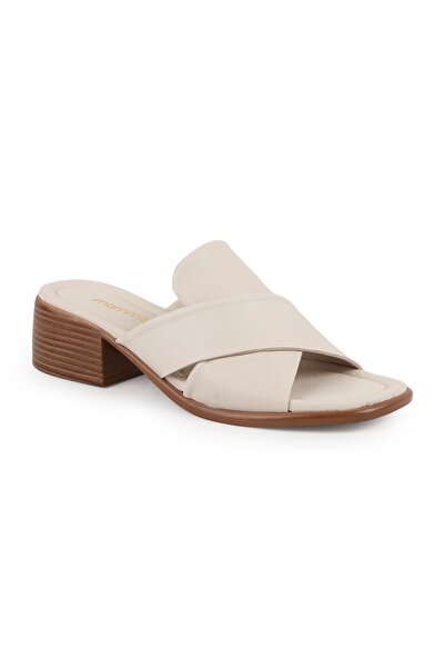 Mammamia Women's Slippers Classic Genuine Leather Cross-Strapped Blunt Toe Sh...