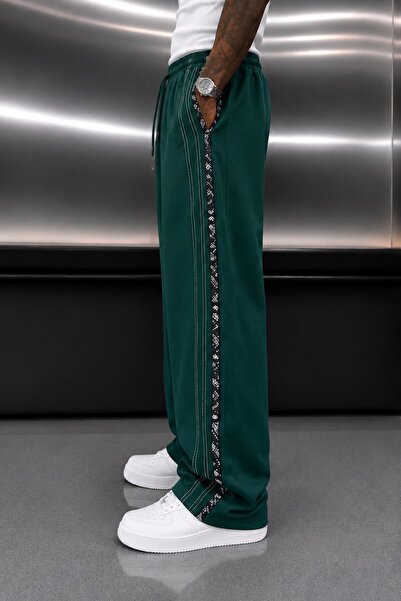 NOMARC Green Baggy Sweatpants with Motif