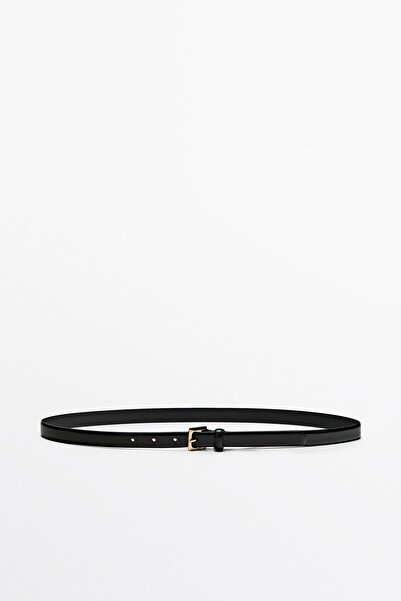 Massimo Dutti Kare tokalı napa deri kemer