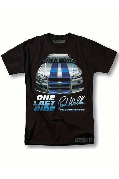 kai22 Heavyweight Retro Racing Print T-Shirt, Soft Crew Neck Short Sleeves, S...