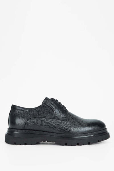 Tamer Tanca Men's Genuine Leather Black Floter Casual Shoes