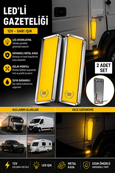 cabbaroğlu ticaret 12V LED Yan Markör Lambası Gazeteliği Araç İçi Dekoratif A...