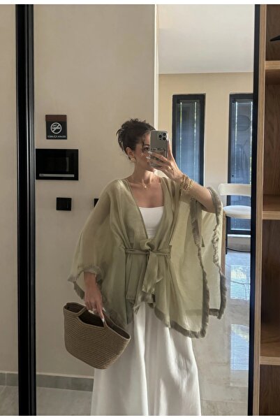 manana fashion Belted Tasseled Kimono