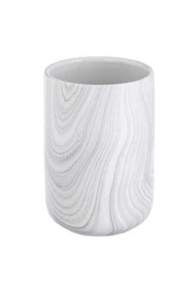Zâna Casei Ceramic Marble Toothbrush Holder 7x10.5cm