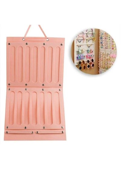 Generic Brand Naapesi Felt Hair Ribbon and Hairpin Organizer, Wall-Mountable Pink Felt Hairpin and Crown Organizer (Organizer)