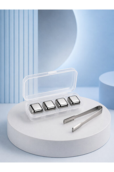 teknotrust Preminium 304 Stainless Steel Ice Cube Set Reusable Cooling Withou...
