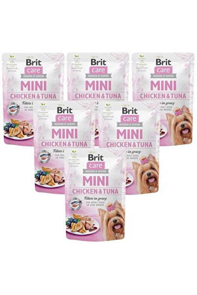 Brit Care Sos İçinde Fileto Tavuk Etli ve Ton Balıklı Mini Irk Yetişkin Köpek...
