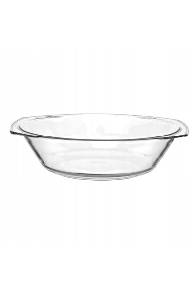 NO BRAND Vas de copt oval din sticlă termorezistentă, 3+1,3 L, cu capac